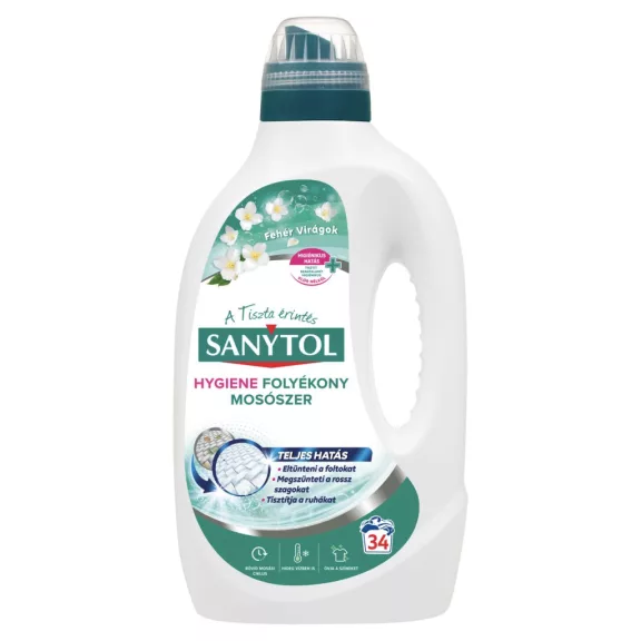 Sanytol Hygiene folyékony mosószer friss virágillattal 34 mosás 1,70 l Sanytol Hygiene folyékony mosószer friss virágillattal 34 mosás 1,70 l