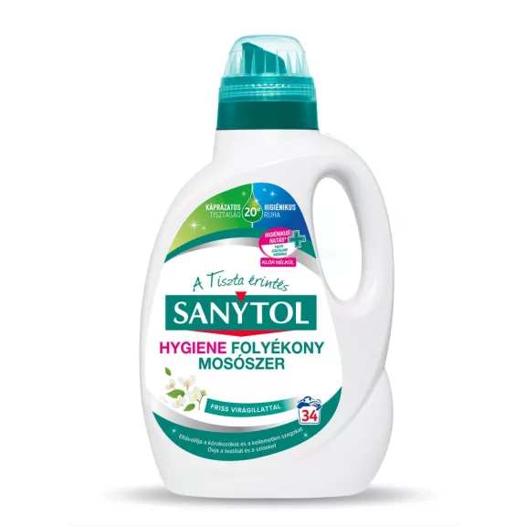 Sanytol Hygiene folyékony mosószer friss virágillattal 34 mosás 1,70 l Sanytol Hygiene folyékony mosószer friss virágillattal 34 mosás 1,70 l