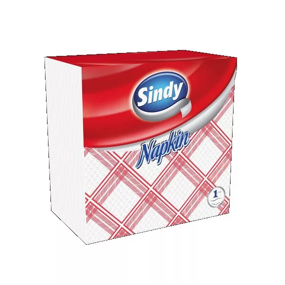 Sindy szalvéta 1 rétegű 45 db kockás (piros) 33x33cm Sindy szalvéta 1 rétegű 45 db kockás (piros) 33x33cm