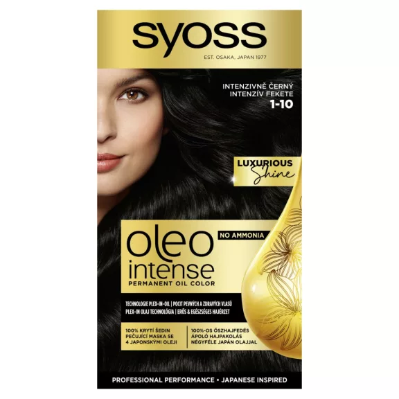 Syoss Oleo Intense tartós hajfesték 1-10 Intenzív fekete Syoss Oleo Intense tartós hajfesték 1-10 Intenzív fekete
