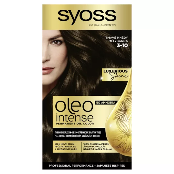 Syoss Color Oleo intenzív olaj hajfesték 3-10 mélybarna Syoss Color Oleo intenzív olaj hajfesték 3-10 mélybarna