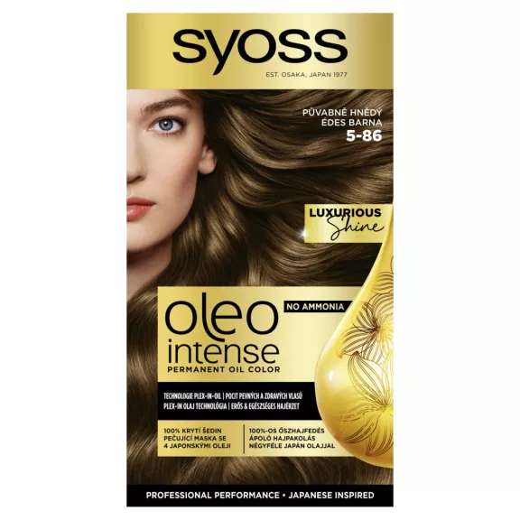 Syoss Oleo Intense tartós hajfesték 5-86 Édes barna Syoss Oleo Intense tartós hajfesték 5-86 Édes barna