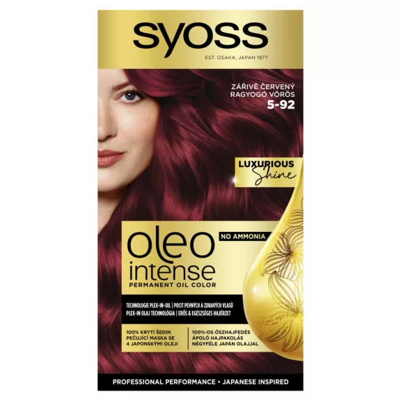 Syoss Oleo Intense tartós hajfesték 5-92 Ragyogó vörös Syoss Oleo Intense tartós hajfesték 5-92 Ragyogó vörös