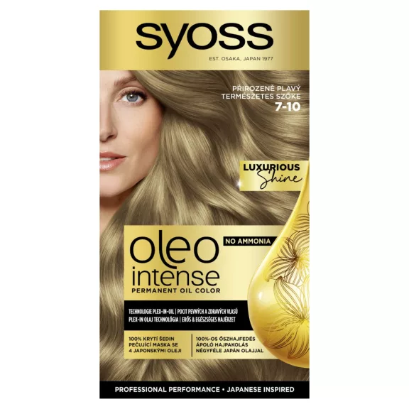 Syoss Oleo Intense tartós hajfesték 7-10 Természetes szőke Syoss Oleo Intense tartós hajfesték 7-10 Természetes szőke
