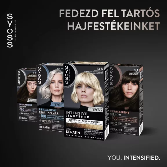 Syoss Color tartós hajfesték 13-5 Szőke platinum világosító Syoss Color tartós hajfesték 13-5 Szőke platinum világosító