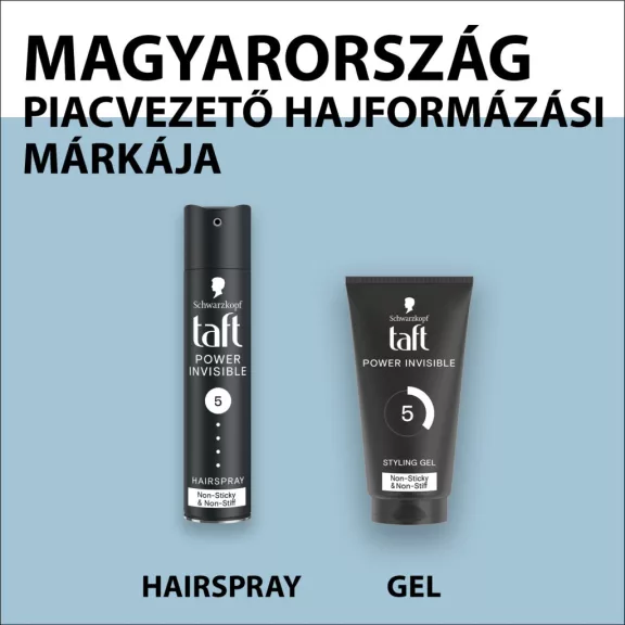 Taft Power Invisible 5 hajlakk minden hajtípusra 250 ml Taft Power Invisible 5 hajlakk minden hajtípusra 250 ml