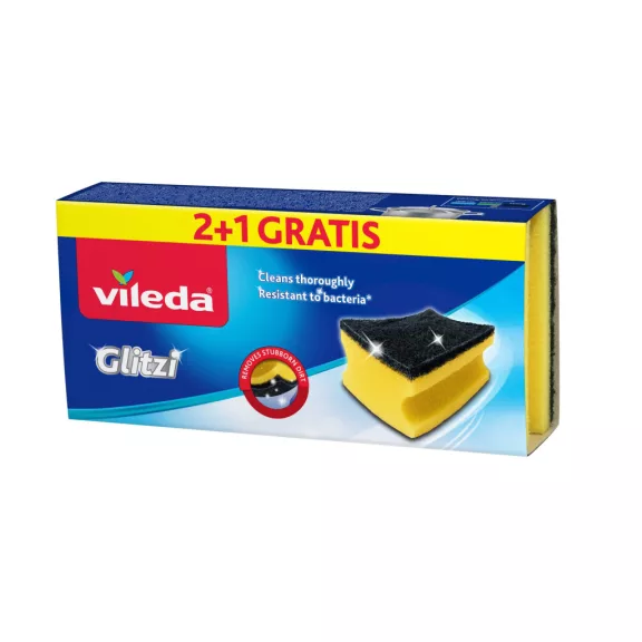 VILEDA Glitzi Kristály súrolószivacs 2+1 db VILEDA Glitzi Kristály súrolószivacs 2+1 db
