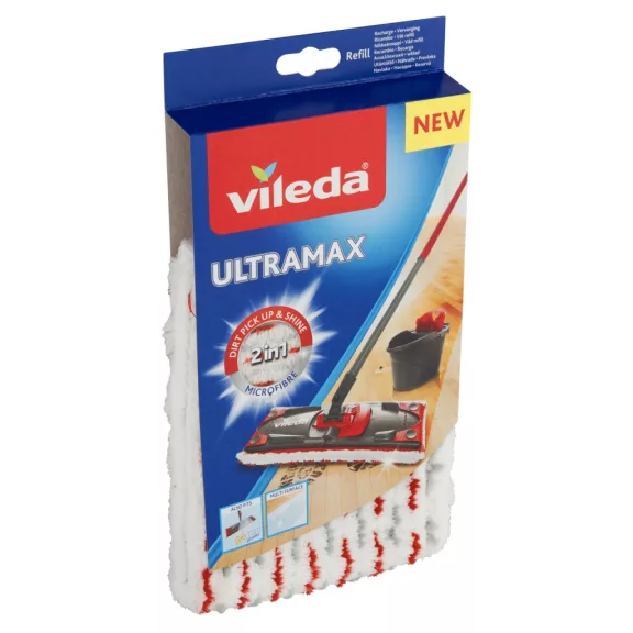 Vileda Ultramax 2in1 mikroszálas lapos felmosó utántöltő felmosófej Vileda Ultramax 2in1 mikroszálas lapos felmosó utántöltő felmosófej