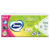   Zewa Deluxe Camomile Comfort illatosított papír zsebkendő 3 rétegű 90 db