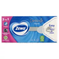   Zewa Deluxe Original illatmentes papír zsebkendő 3 rétegű 90 db