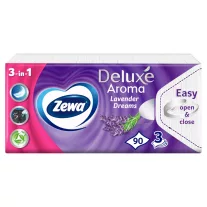   Zewa Deluxe Lavender Dreams illatosított papír zsebkendő 3 rétegű 90 db