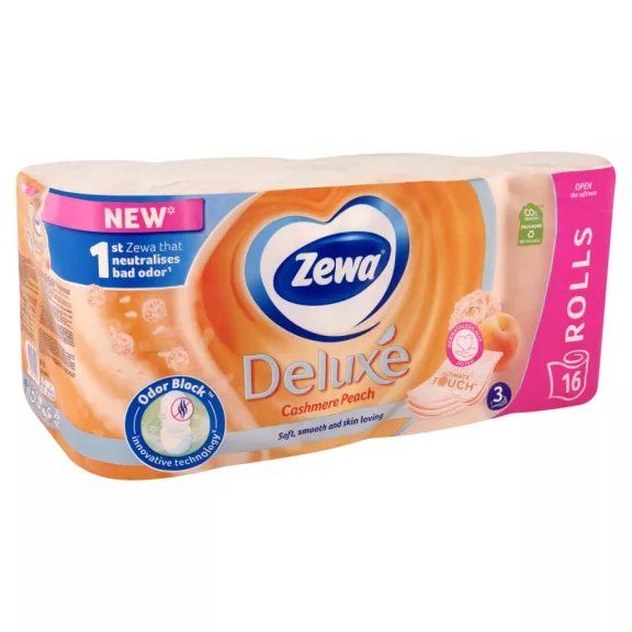 Zewa Deluxe Cashmere Peach toalettpapír 3 rétegű 16 tekercs Zewa Deluxe Cashmere Peach toalettpapír 3 rétegű 16 tekercs