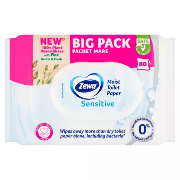 Zewa Sensitive nedves toalettpapír Big Pack 80 db Zewa Sensitive nedves toalettpapír Big Pack 80 db