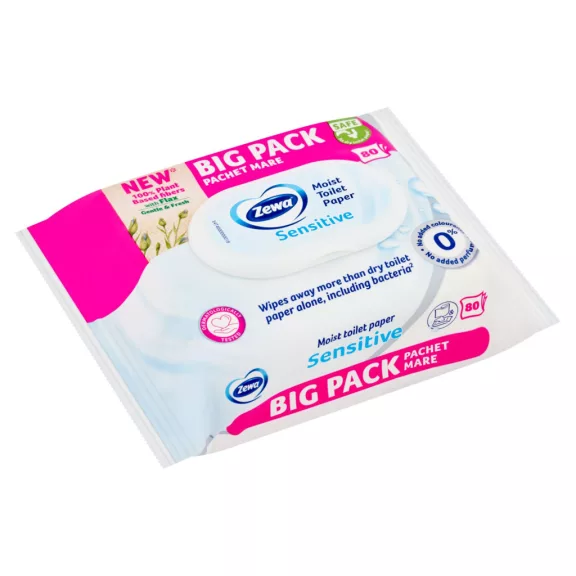 Zewa Sensitive nedves toalettpapír Big Pack 80 db Zewa Sensitive nedves toalettpapír Big Pack 80 db
