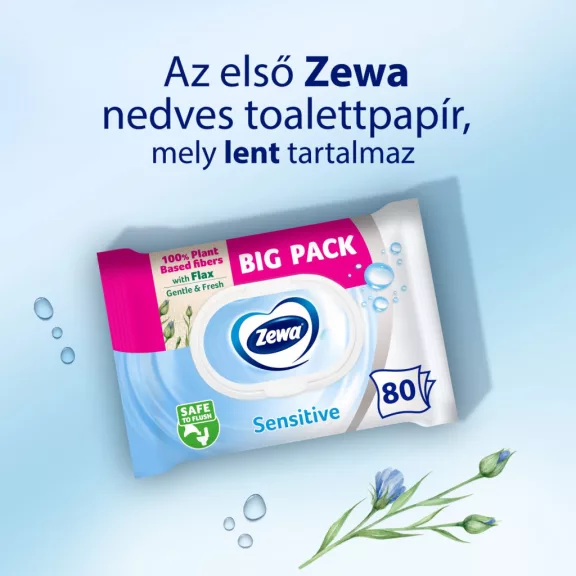 Zewa Sensitive nedves toalettpapír Big Pack 80 db Zewa Sensitive nedves toalettpapír Big Pack 80 db