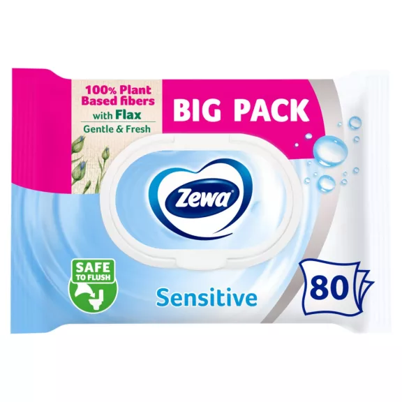 Zewa Sensitive nedves toalettpapír Big Pack 80 db Zewa Sensitive nedves toalettpapír Big Pack 80 db