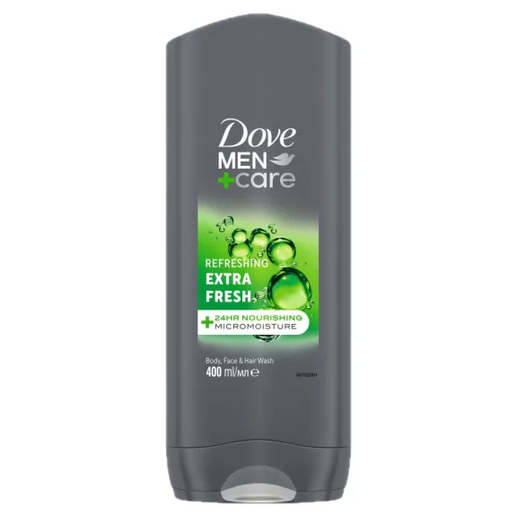 Dove Men+Care Refreshing Extra Fresh férfi tusfürdő testre, arcra, hajra 400 ml Dove Men+Care Refreshing Extra Fresh férfi tusfürdő testre, arcra, hajra 400 ml