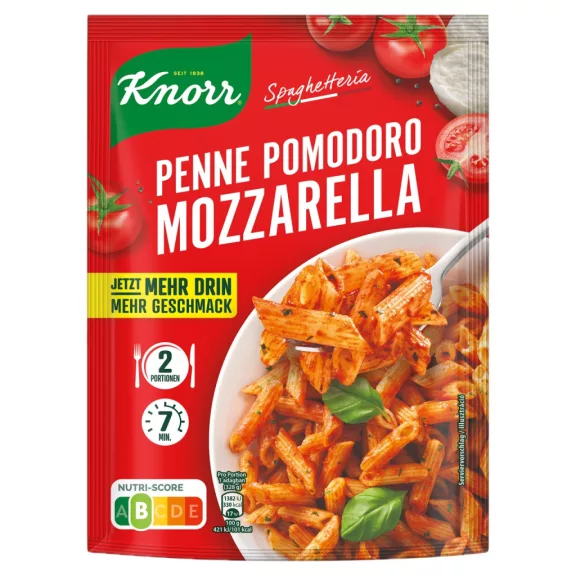 Knorr Spaghetteria Penne Pomodoro Mozzarella tészta paradicsomos mozzarellás szószban 181 g Knorr Spaghetteria Penne Pomodoro Mozzarella tészta paradicsomos mozzarellás szószban 181 g