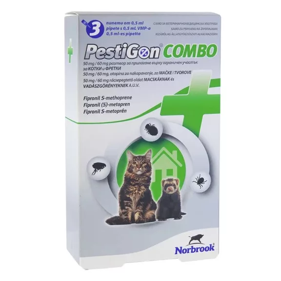 Pestigon Combo spot on macska és vadászgörény 0,5 ml 3x Pestigon Combo spot on macska és vadászgörény 0,5 ml 3x