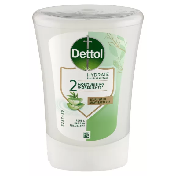 Dettol Aloe Vera és Bambusz utántöltő folyékony szappan érintés nélküli készülékhez 250 ml Dettol Aloe Vera és Bambusz utántöltő folyékony szappan érintés nélküli készülékhez 250 ml