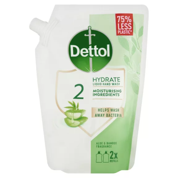 Dettol Aloe Vera és Bambusz folyékony szappan utántöltő 500 ml Dettol Aloe Vera és Bambusz folyékony szappan utántöltő 500 ml
