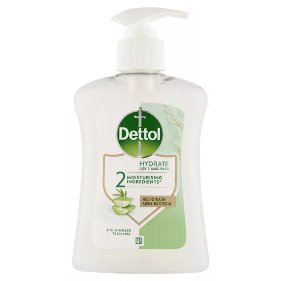 Dettol Aloe Vera és Bambusz folyékony szappan Pumpás adagolóval 250 ml Dettol Aloe Vera és Bambusz folyékony szappan Pumpás adagolóval 250 ml