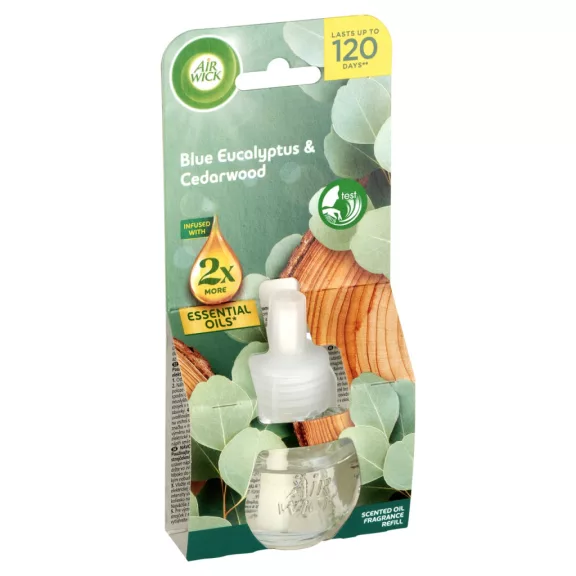 Air Wick Eukaliptusz és Cédrusfa elektromos utántöltő légfrissítő készülékhez 19 ml Air Wick Eukaliptusz és Cédrusfa elektromos utántöltő légfrissítő készülékhez 19 ml