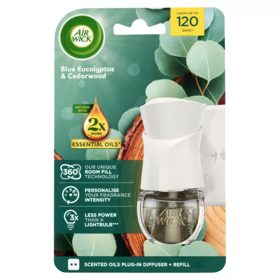 Air Wick elektromos légfrissítő készülék - Eukaliptusz és Cédrusfa 19 ml Air Wick elektromos légfrissítő készülék - Eukaliptusz és Cédrusfa 19 ml