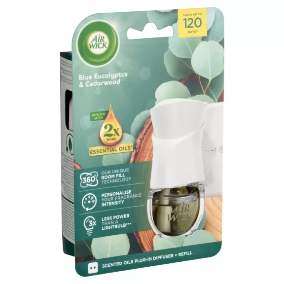 Air Wick elektromos légfrissítő készülék - Eukaliptusz és Cédrusfa 19 ml Air Wick elektromos légfrissítő készülék - Eukaliptusz és Cédrusfa 19 ml