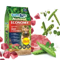 Happy&Fit Natural Economy Adult with Beef and Vegetables 12kg