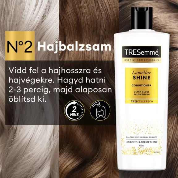 TRESemmé Lamellar Shine hajbalzsam a fényes hajért 400 ml TRESemmé Lamellar Shine hajbalzsam a fényes hajért 400 ml