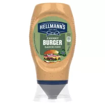 Hellmann's Chunky burger szósz csemegeuborka és vöröshagyma darabokkal 258 g