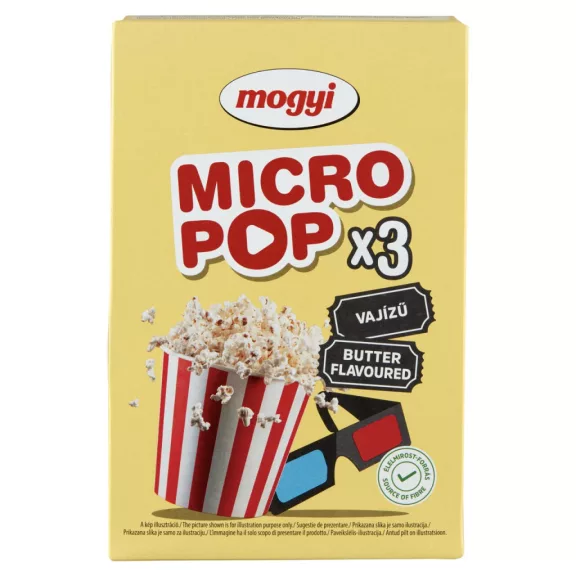 Mogyi Micro Pop vajízű pattogatni való kukorica 3 x 100 g (300 g) Mogyi Micro Pop vajízű pattogatni való kukorica 3 x 100 g (300 g)