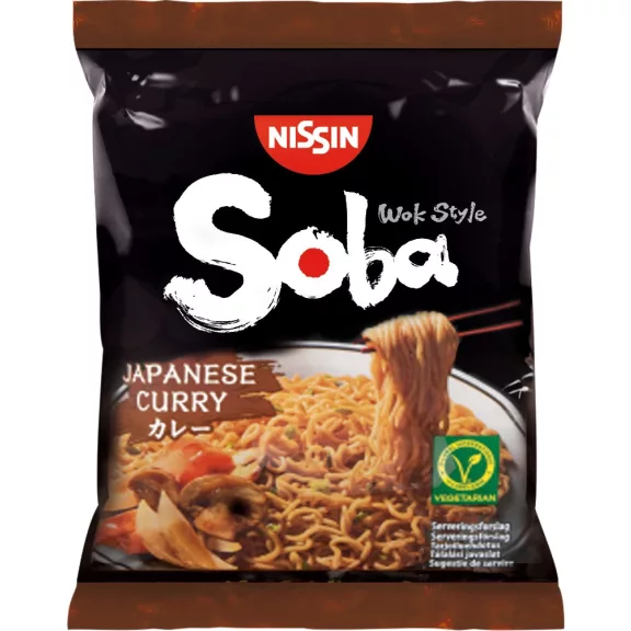 Nissin Soba instant tésztaétel japán curry ízesítéssel 111g Nissin Soba instant tésztaétel japán curry ízesítéssel 111g