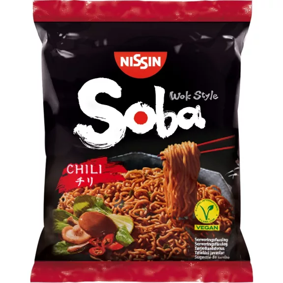 Nissin Soba instant tésztaétel chili ízesítéssel 109g Nissin Soba instant tésztaétel chili ízesítéssel 109g