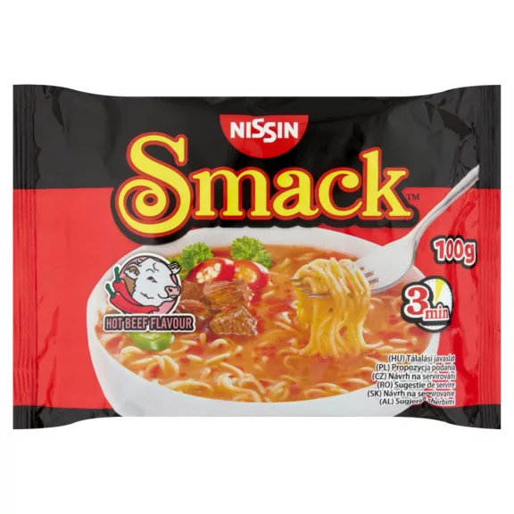 Nissin Smack csípős marhahúsos instant tésztaleves 100g Nissin Smack csípős marhahúsos instant tésztaleves 100g