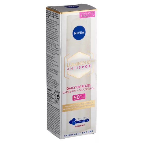NIVEA Luminous630 pigmentfoltok elleni mattító nappali arcápoló krém fluid FF50 40 ml NIVEA Luminous630 pigmentfoltok elleni mattító nappali arcápoló krém fluid FF50 40 ml
