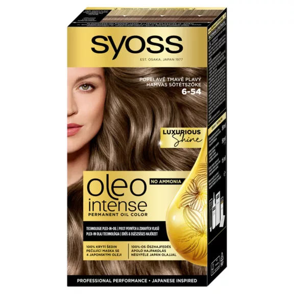 Syoss Oleo Intense tartós hajfesték 6-54 Hamvas sötétszőke Syoss Oleo Intense tartós hajfesték 6-54 Hamvas sötétszőke