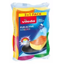 VILEDA Color Pur Active mosogatószivacs 4 db (3+1)