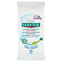   Sanytol Antiallergén fertőtlenítő felülettisztító törlőkendő 72 db
