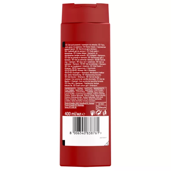 Old Spice Oasis Tusfürdő 400 ml Old Spice Oasis Tusfürdő 400 ml
