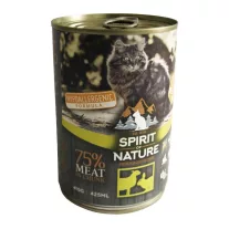   Spirit of Nature Cat konzerv Bárányhússal és nyúlhússal 415gr