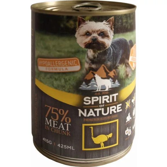 Spirit of Nature Dog konzerv Strucchússal 415gr Spirit of Nature Dog konzerv Strucchússal 415gr