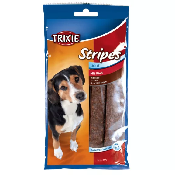 Trixie Jutalomfalat Stripes Light marhás 10db/csomag 100g Trixie Jutalomfalat Stripes Light marhás 10db/csomag 100g