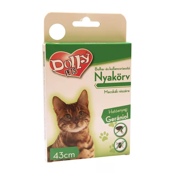 Dolly Natural Bolha és kullancsriasztó nyakörv macskák részére fehér 43cm Dolly Natural Bolha és kullancsriasztó nyakörv macskák részére fehér 43cm