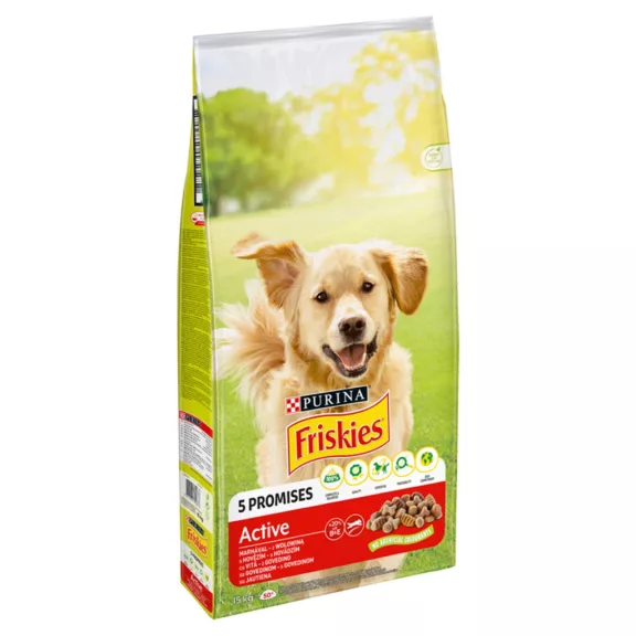 Purina Friskies Active marhával száraz kutyaeledel 15 kg Purina Friskies Active marhával száraz kutyaeledel 15 kg