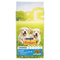 Purina Friskies Junior csirkével, hozzáadott zöldségekkel és tejjel száraz kutyaeledel 15 kg