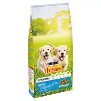 Purina Friskies Junior csirkével, hozzáadott zöldségekkel és tejjel száraz kutyaeledel 15 kg
