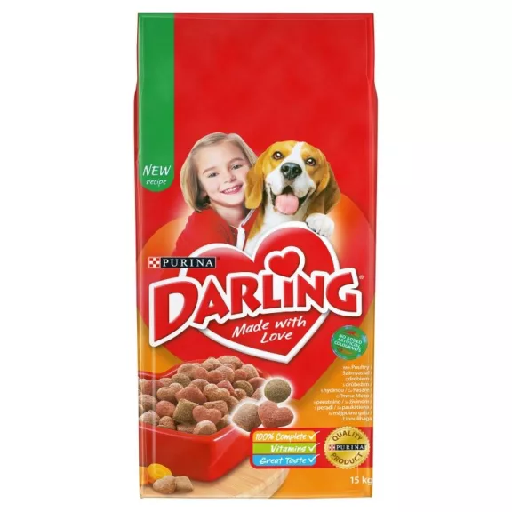 Purina Darling száraz kutyaeledel csirke + pulyka + zöldség 15 kg Purina Darling száraz kutyaeledel csirke + pulyka + zöldség 15 kg