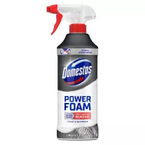   Domestos Power Foam vízkő eltávolító hatású WC és fürdőszoba tisztító hab, 435 ml